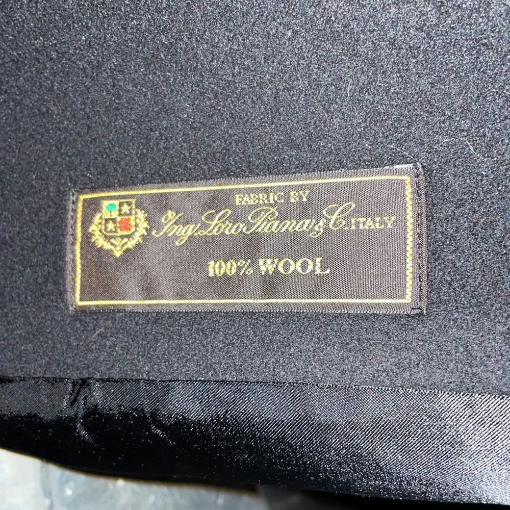Fleurette Loro Piana Camel, Black and Tan Wool Car Coat Size 14 - Picture 10 of 12
